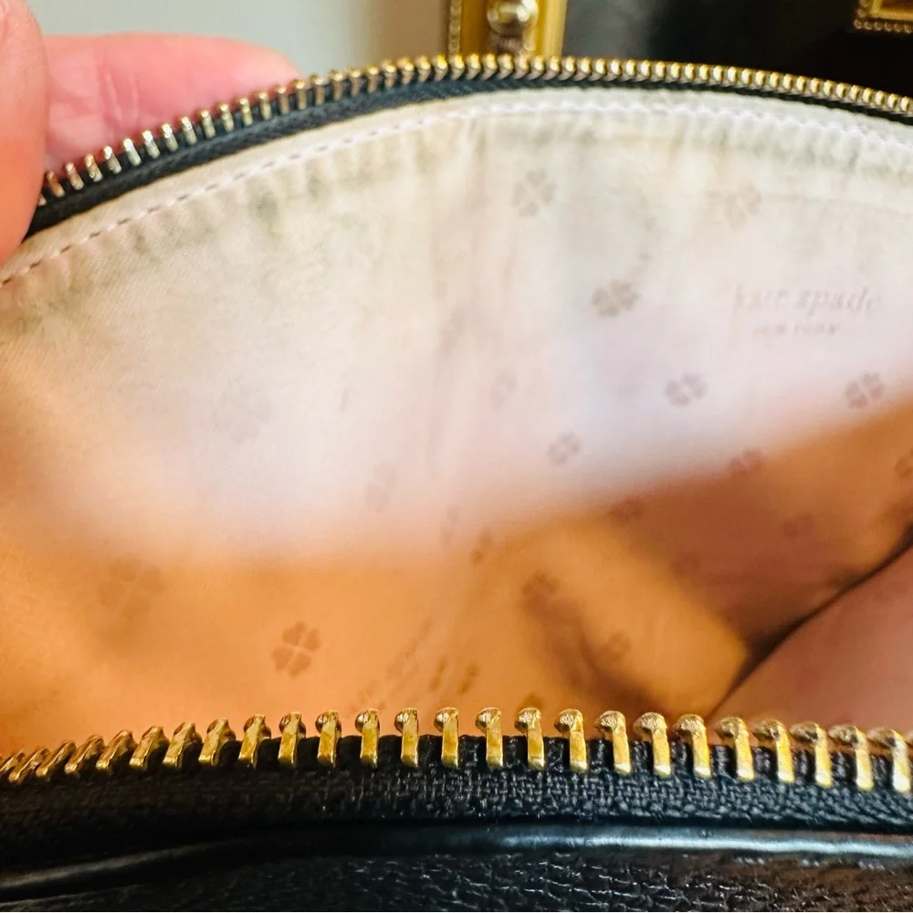 KATE SPADE BLACK LEATHER COBBLE HILL PENNY HOBO ENVELOPE ZIP CROSSBODY CHIC BAG - Picture 15 of 15